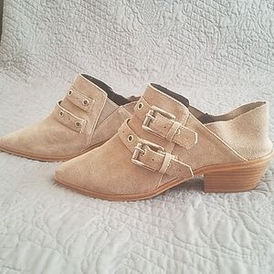 Rebecca Minkoff Austen Suede Buckle Ankle Boot